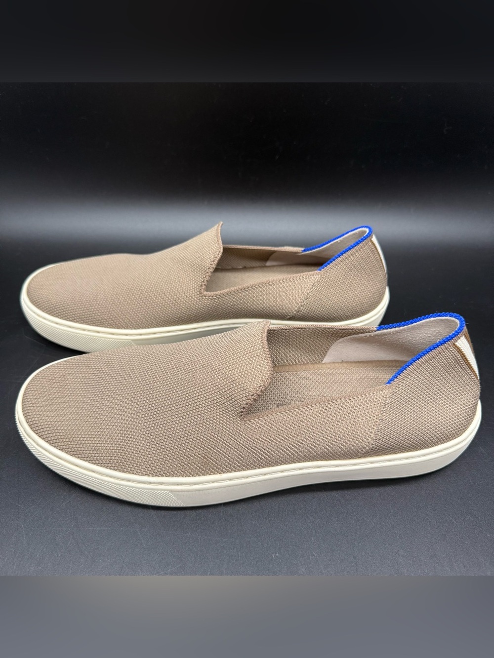 Rothy's The Original Slip On Sneakers Size 8 Latte Flat Washable Shoes